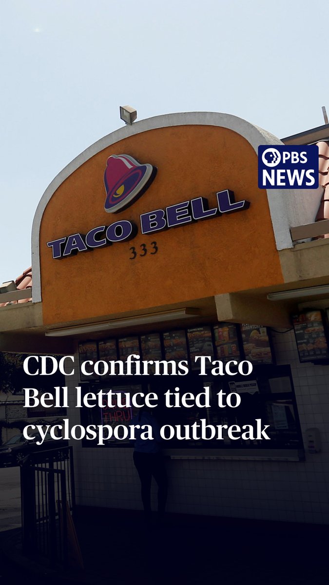 The CDC confirmed on Thursday that an outbreak of the cyclospora parasite is linked to shredded iceberg lettuce from Taco Bell locations in Indiana, Kentucky, Michigan, Ohio and West Virginia. The lettuce came from Mexico, and is tied to a single unnamed supplier. Cyclospora is a foodborne parasite that causes cyclosporiasis, an illness that can result in severe and prolonged diarrhea. More than 30 cases have reported cyclosporiasis cases already this year, and the CDC says it is still investigating other potential sources of the illness that could be unrelated to lettuce served at Taco Bell.