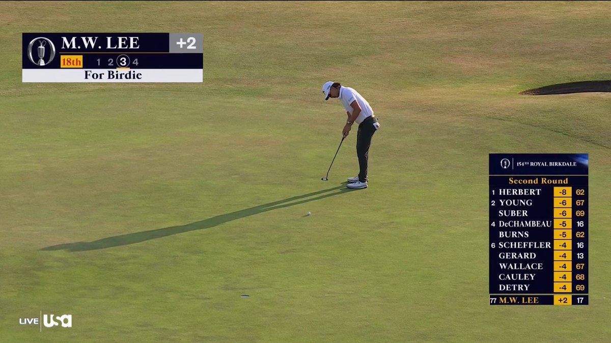 Min Woo to make the cut… BANG. MASSIVE FIST PUMP.