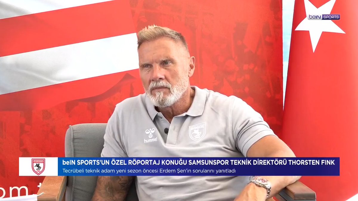 ✨ "Gençlere değer vermek en doğru şey... Gelen yabancı futbolcuların da çok değerli isimler olduğunu görüyoruz." 👀 "Belki de bu sezon Mohamed Salah'a karşı oynayacağız." 🗣️ Samsunspor Teknik Direktörü Thorsten Fink, muhabirimiz Erdem Şen'in sorularını yanıtladı. #beINSPORTS