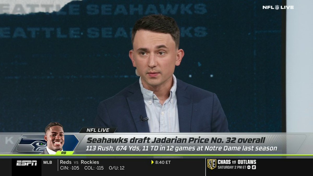 "He has all the skills, we just haven't seen it at volume." —Benjamin Solak on Jadarian Price's potential impact with the Seahawks ✍️