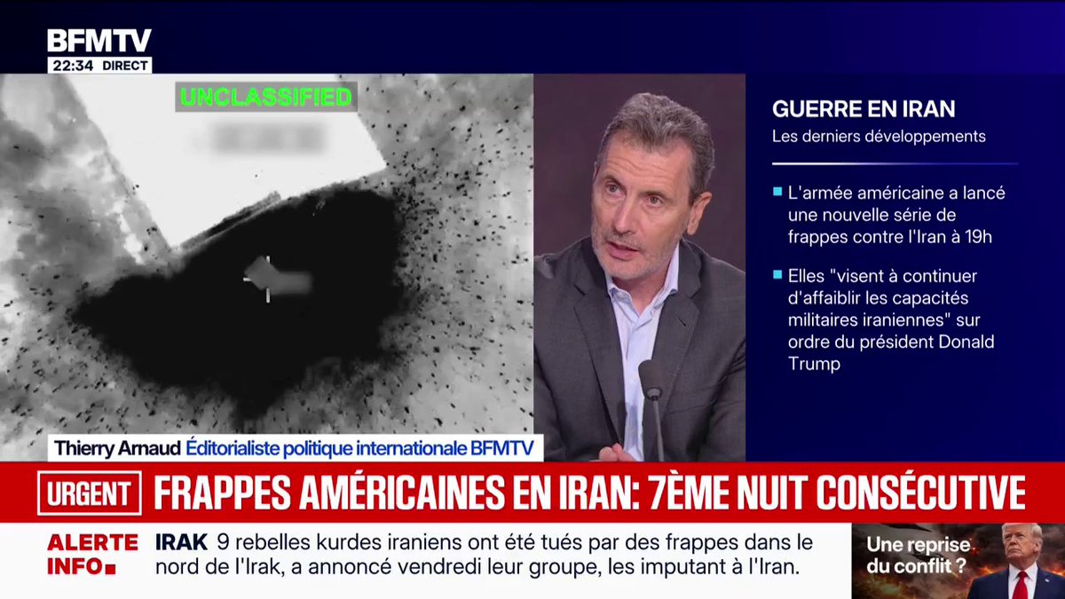 Guerre au Moyen-Orient: l'armée américaine annonce mener une nouvelle série de frappes contre l'Iran pour la septième nuit consécutive