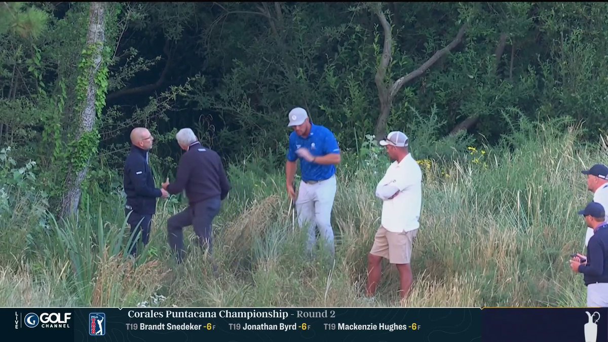 Bryson DeChambeau has received a 2-shot penalty for improving his lie on the 5th hole. Live From The Open is breaks down the incident now on Golf Channel ⬇️