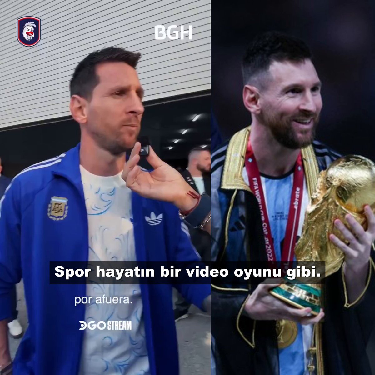 🎙️ "Futbol, hayatın bir video oyunu gibi; seviyeleri sırayla geçiyorsun." 🗣️ Lionel Messi: "Ben o oyunu çoktan bitirdim."