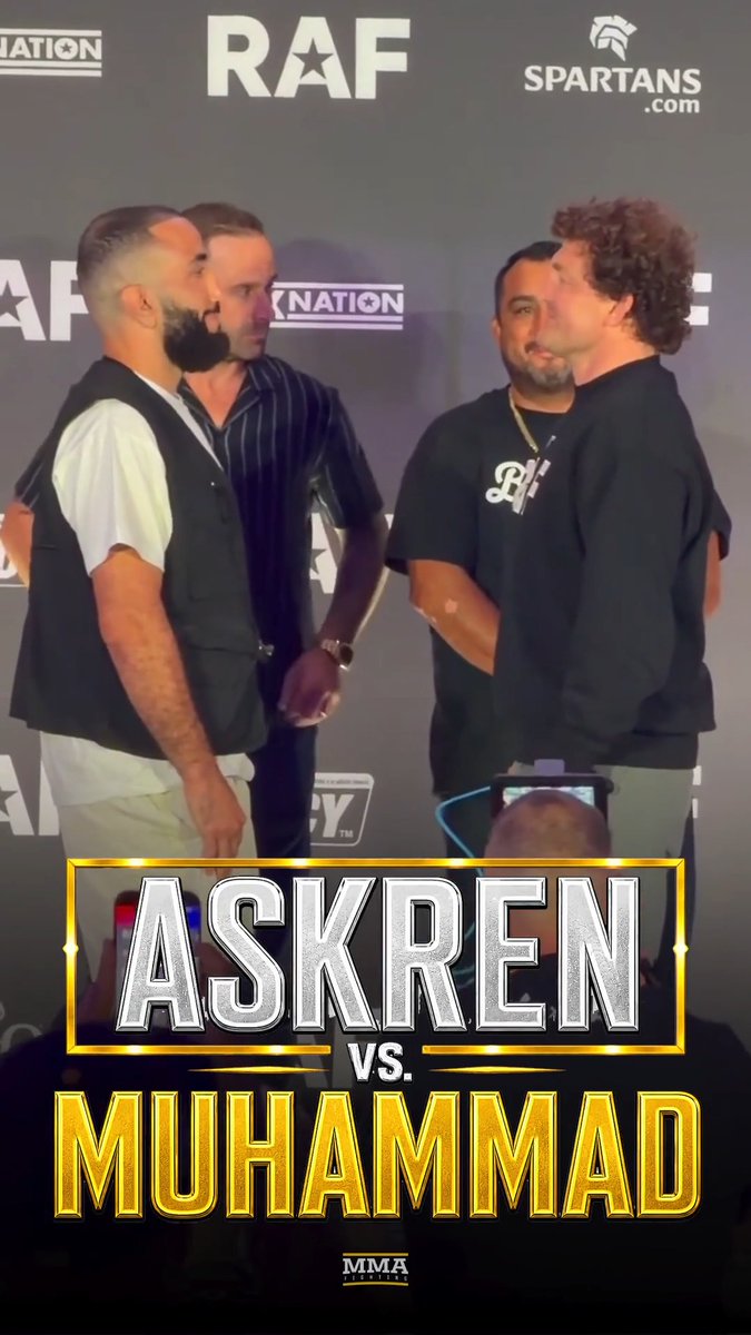 Ben Askren and Belal Muhammad square off ahead of their wrestling match at RAF 11 in Milwaukee 🤼♂️