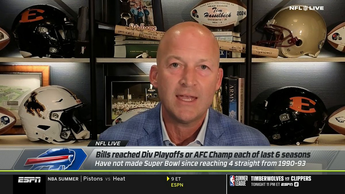 "It's almost like the regular season becomes a formality." —tim hasselbeck on the Bills' pressure to succeed this postseason 👀
