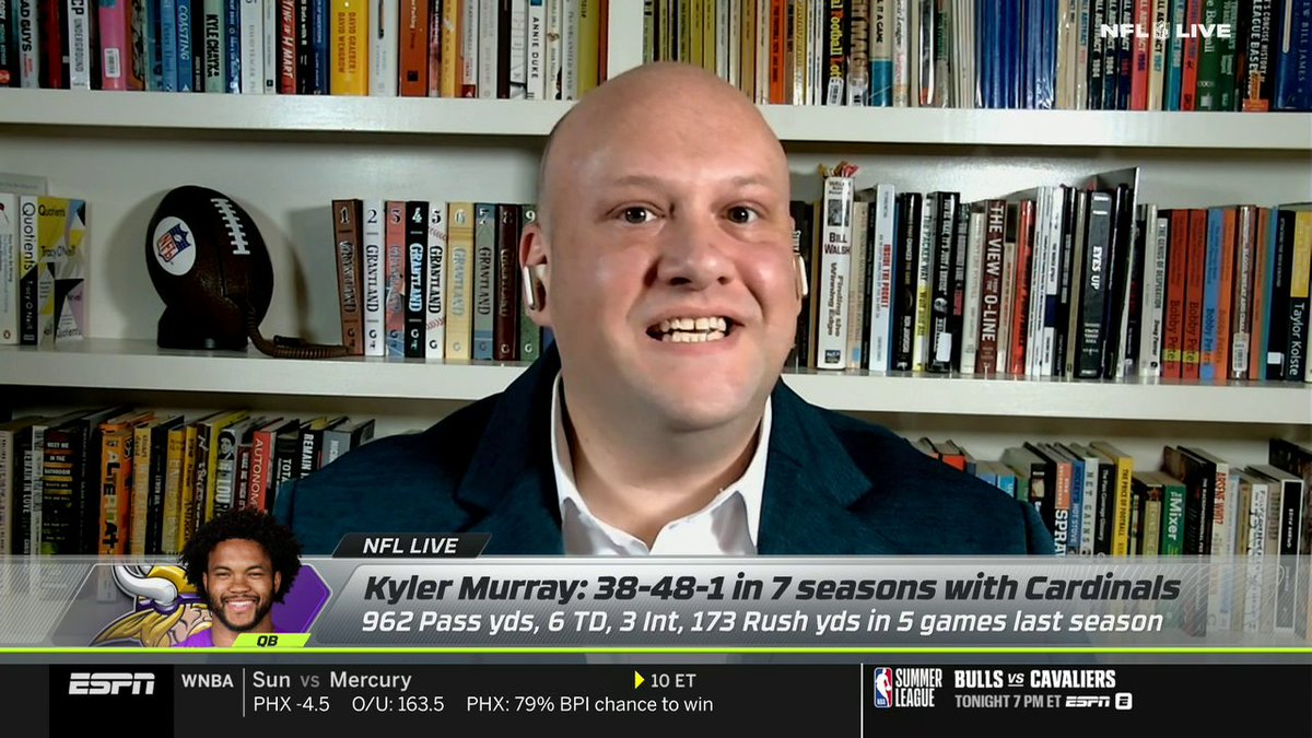 "I don't think Kyler Murray can just drop into the same offense they've run in years past and succeed." —Bill Barnwell on Murray's fit in Minnesota 🏈