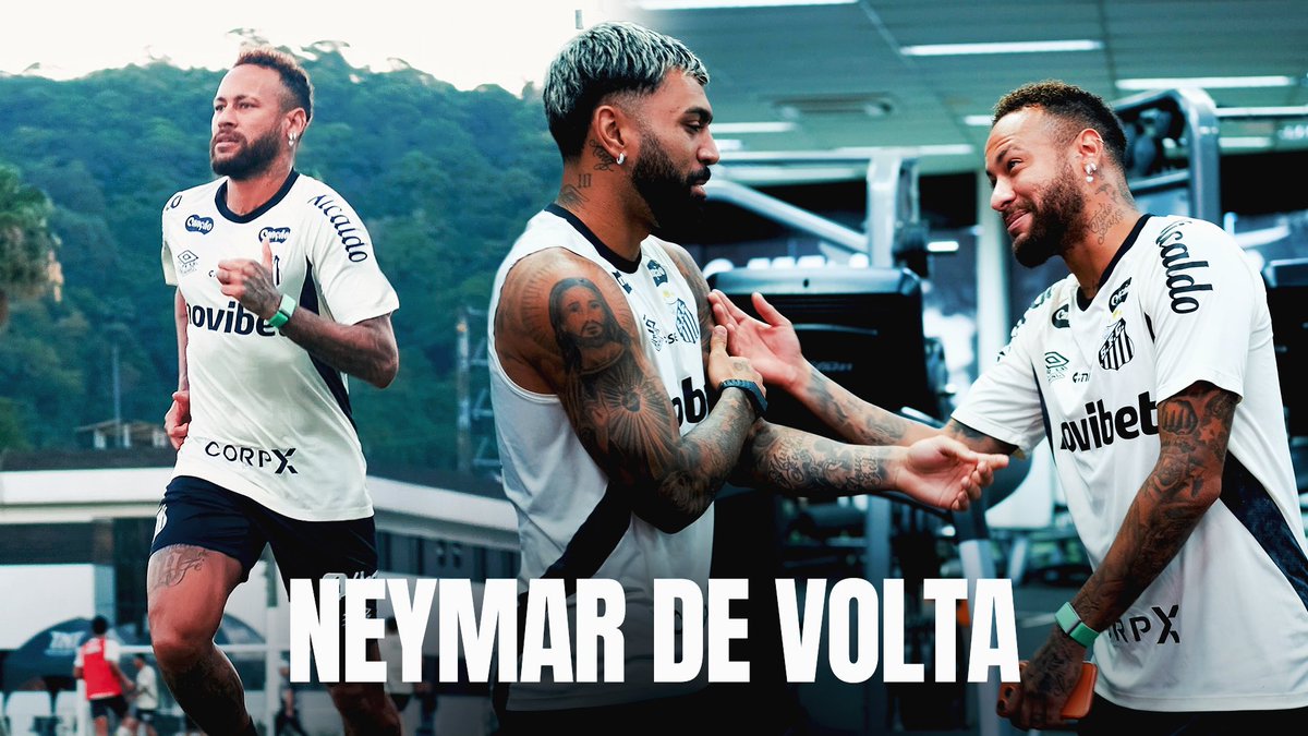 A volta de Neymar Jr ao CT Rei Pelé após a Copa do Mundo. Bem-vindo de volta, Príncipe! ⚪⚫