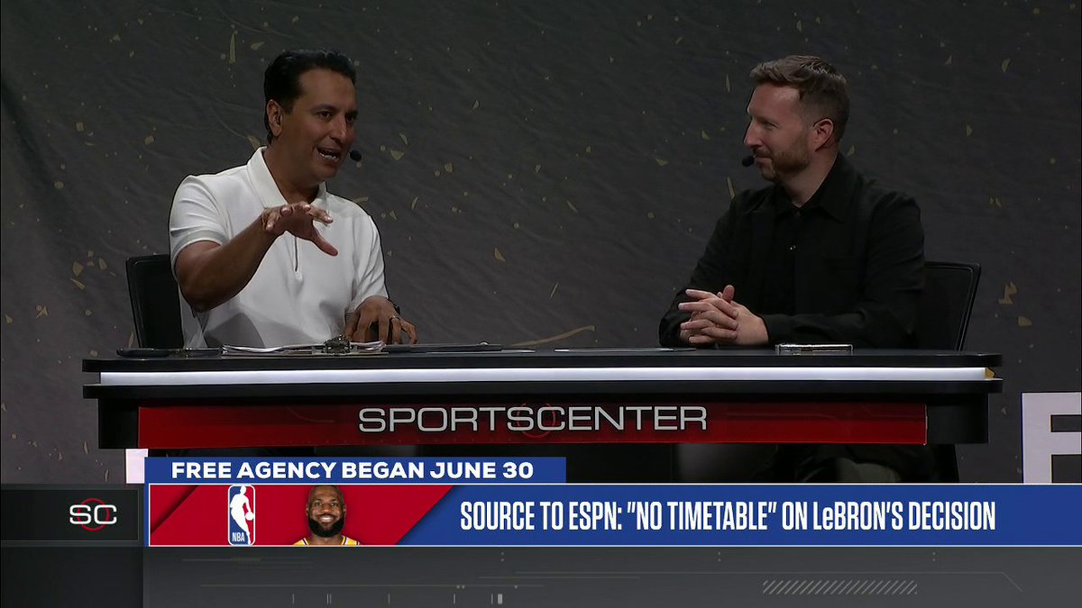 "Multiple sources familiar with his thinking told me in the last 24 hours that he is truly getting much closer to a decision." Dave McMenamin joins Kevin Negandhi on SportsCenter from Fanatics Fest to discuss the latest on LeBron's free agency ✍️