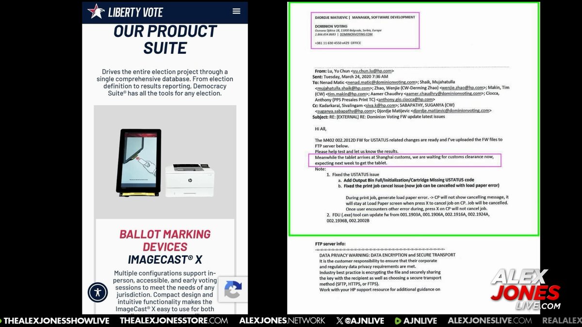 EXCLUSIVE: Dominion Emails To China Reveal Their Rebrand As 'Liberty Vote' Is A Deception Meant To Dupe Americans Into Trusting Their Electronic Voting Machines! Top Election Fraud Expert, Patrick Byrne, Exposes What Trump Is Going To Announce Next In His Efforts To Secure US Elections From Chinese Interference! 🔴WATCH/SHARE THE LIVE X STREAM NOW: