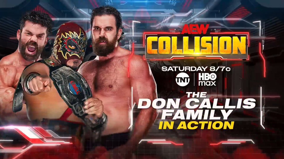 #AEWCollision 8/7c, TNT & HBO Max Tomorrow, 7/18! @BrianCageGMSI/Rey Hechicero/Jake Doyle In Action! Before battling Kenny Omega/Will Ospreay • ウィル・オスプレイ/Jon Moxley on #AEWDynamite THIS WEDNESDAY, The Don Callis Family will be in action, TOMORROW!