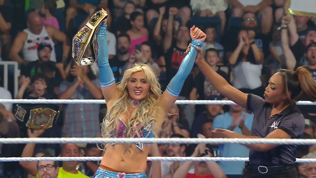It's TIFFY TIME ⏱️ Tiffany Stratton qualifies for the Interim WWE Women's Title Ladder Match at #SummerSlam!