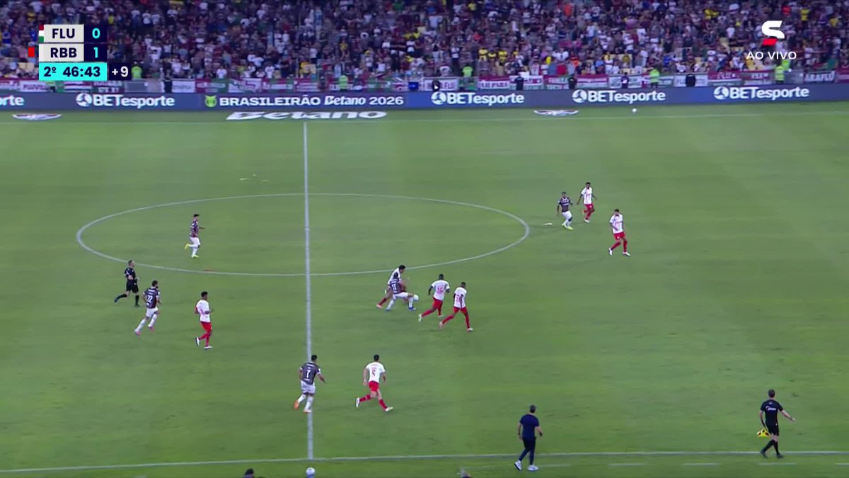 Fechou o tempo de novo! Confusão entre jogadores de Fluminense e Bragantino na reta final do jogo. John Kennedy e Fabinho foram expulsos. #Futebol #Brasileirão #Fluminense #Bragantino