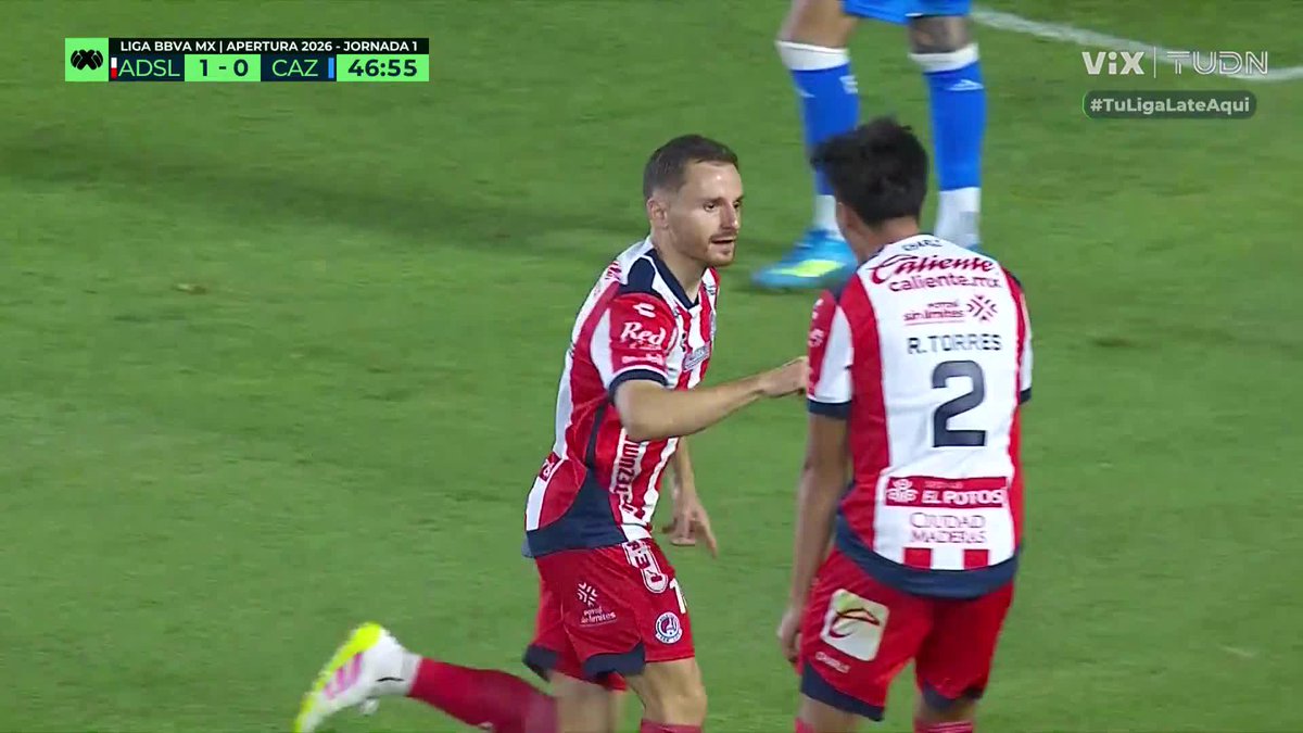 El San Luis ya le está ganando al súper campeón Cruz Azul JAJAJAJAJAJAJA golazo de Lamonge 😮‍💨