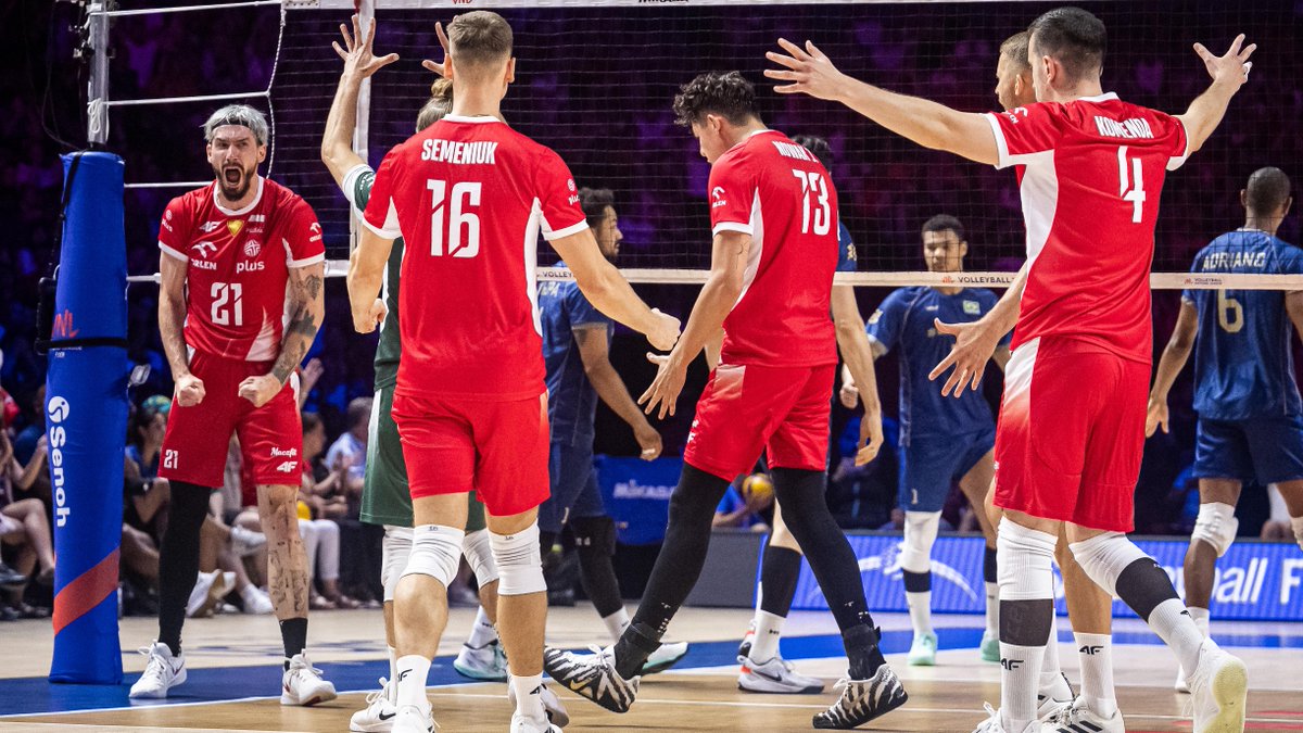 #VNL2026: A CLINICAL STATEMENT WIN FOR POLAND 🇵🇱🔥 Poland dictated the match from the service line 💪, never giving Brazil enough room to build a sustained run in the 3-0 win 🤩. 🇵🇱 Tomasz Fornal and Kamil Semeniuk finished with 13 points each, with Fornal’s 4 aces setting the tone 💥. 📺 Watch the replay on VBTV: 🏐 #BePartOfTheGame #Volleyball
