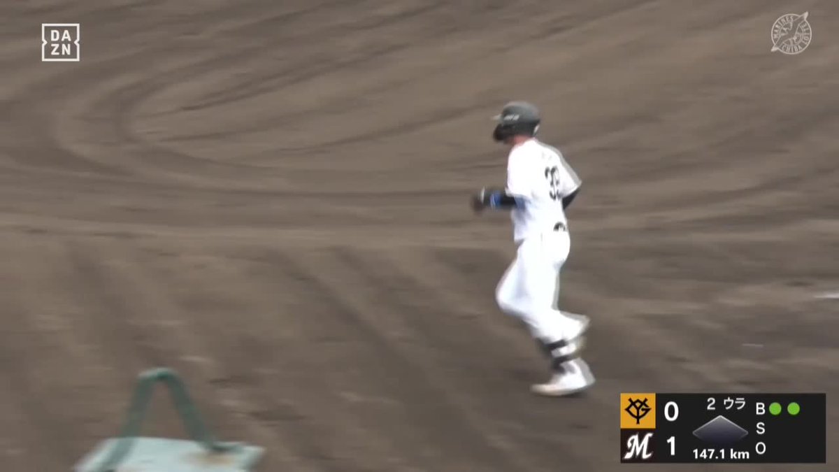 ものすごいノビ 防球ネットに突き刺した 井上広大 逆方向へのホームラン ⚾️ロッテ×巨人(ファーム) #イージースポーツ #chibalotte #だったらDAZN