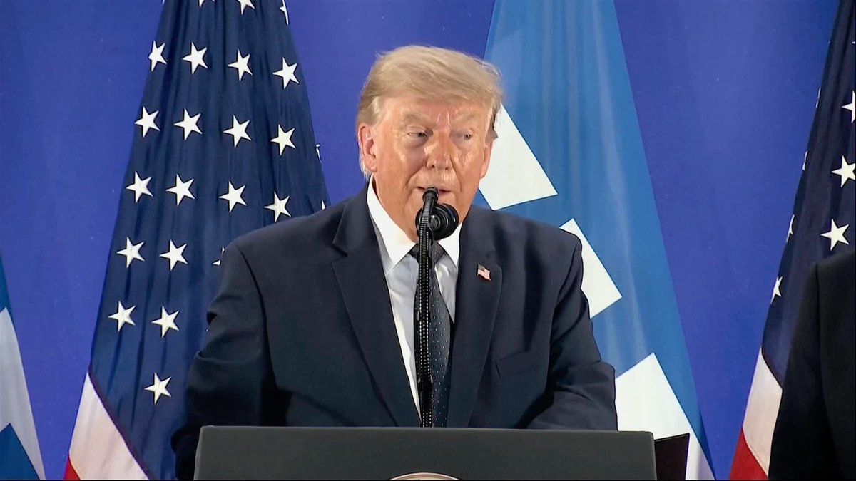 "England made a mistake" 👀 Donald Trump has branded England's semi-final tactics as 'unusual' and wanted to see players such as Harry Kane be more 'offensive' 🏴