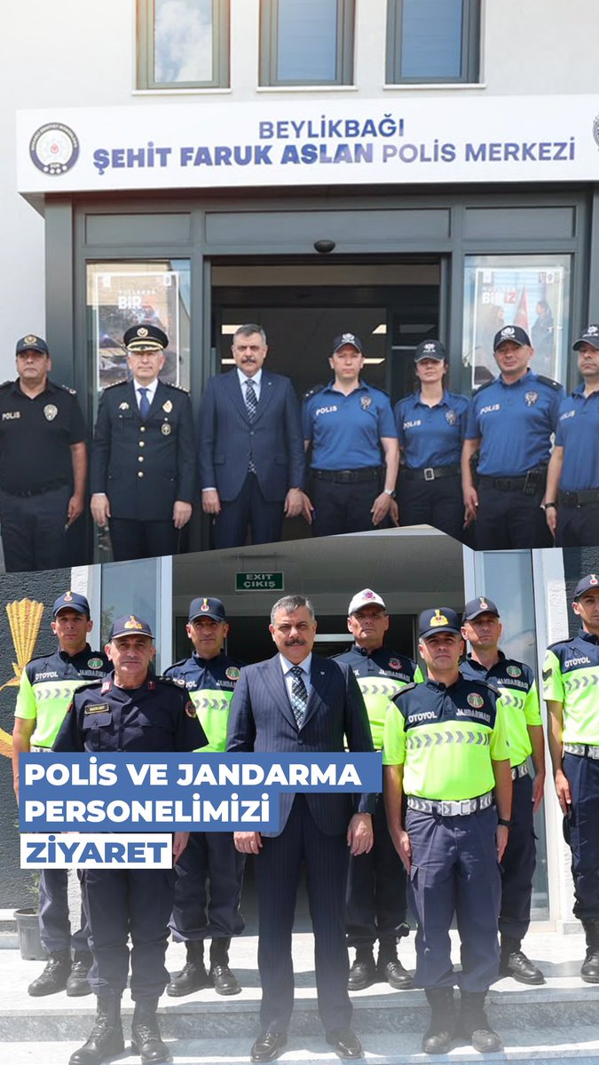 Bugün, emeğin ve üretimin şehri Kocaeli’deyiz. 🇹🇷 Programımızın ilk durağında Gebze’deki Şehit Faruk Aslan Polis Merkezi Amirliğimizi, ardından Çayırköy Otoyol Jandarma Karakol Komutanlığımızı ziyaret ettik. Şehrimizin huzuru, vatandaşlarımızın güvenliği ve ulaşımın emniyetli şekilde sürdürülebilmesi için gece gündüz görev yapan kahraman polis ve jandarma personelimizle bir araya gelerek yürütülen çalışmaları değerlendirdik. Görevlerini büyük bir fedakârlık ve sorumluluk anlayışıyla yerine getiren tüm personelimize teşekkür ediyor, vazifelerinde kolaylıklar diliyorum. Rabbim her birini muhafaza eylesin. Türk Polis Teşkilatı T.C. Jandarma Gn. K