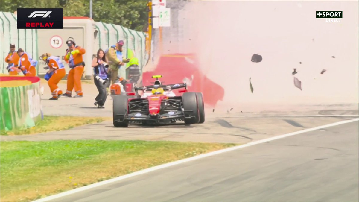 Sortie de piste de Lewis Hamilton en fin de FP3 💥 Au même endroit que Pierre Gasly hier 🫨 #BelgiumGP #F1