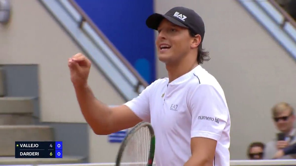 If at first you don't succeed... On his 13th(!!!) set point, Luciano Darderi eventually gets it done and takes the opening 6-4 over Vallejo. Nordea Open | #NordeaOpen