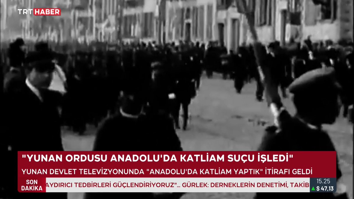Yunanistan devlet televizyonunda 'Anadolu'da soykırım' itirafı. ERT yayınına bağlanan siyaset bilimci Thanasis Diamantopoulos, Türklere yapılan zulmü anlattı: ▪️"Yunan ordusu, Anadolu'da katliam ve cinsel saldırı suçu işledi. Yunanistan, bu suçları ne zaman tanıyacak?"