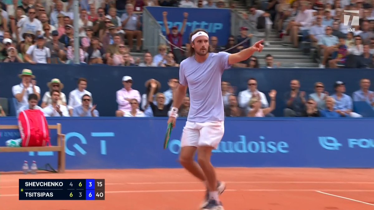 Stefanos Tsitsipas is through to his first final since Dubai 2025 after taking out Shevchenko 6-4, 3-6, 6-3 in Gstaad 👏 #SwissOpenGstaad