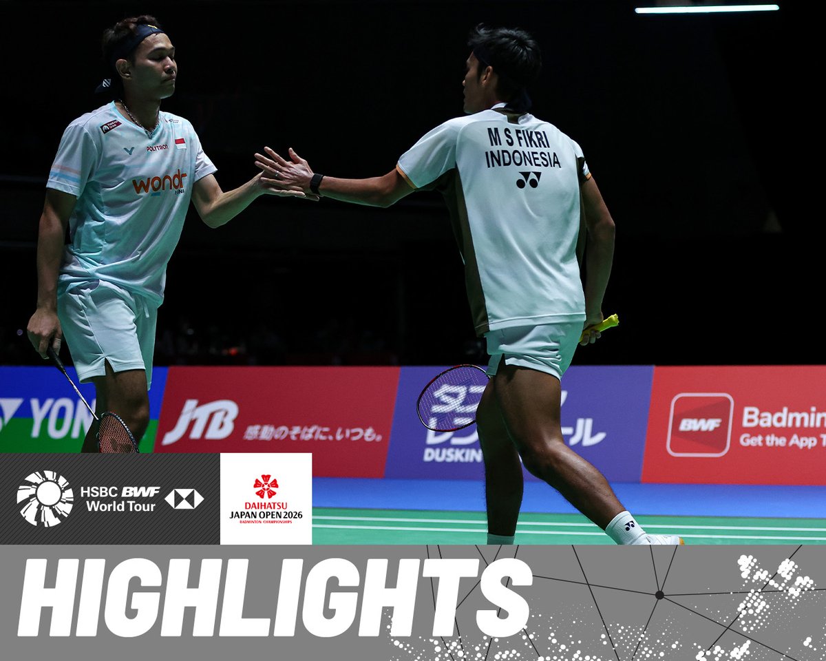 Alfian/Fikri 🇮🇩 take to the court against home pair Hoki/Kobayashi 🇯🇵. #BWFWorldTour #JapanOpen2026