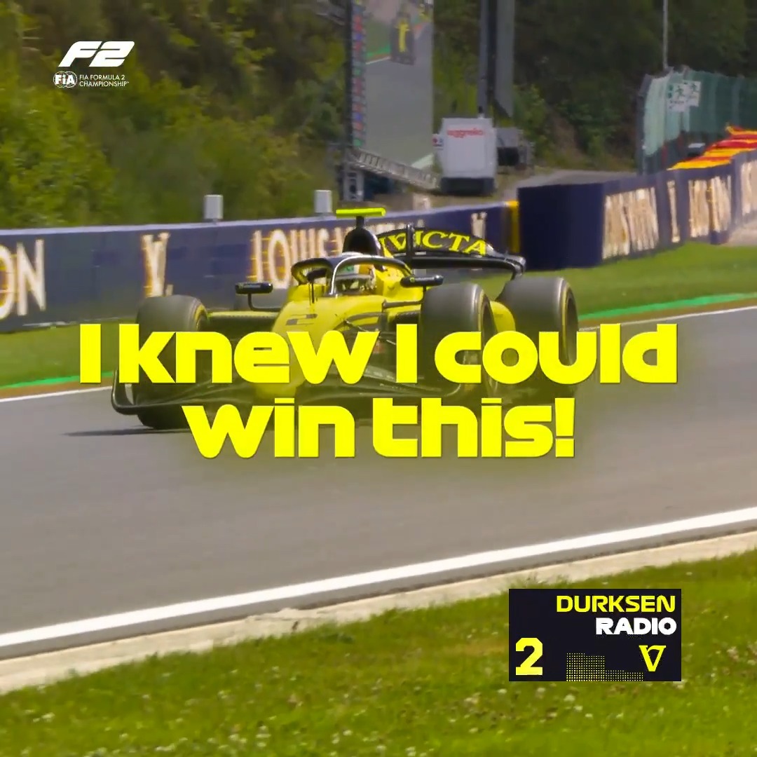 Confidence was key 🔑 After a tricky run of form, Joshua Dürksen 🇵🇾 returned to winning ways with victory in the Spa Sprint Race 🥇👏 #F2 #BelgianGP