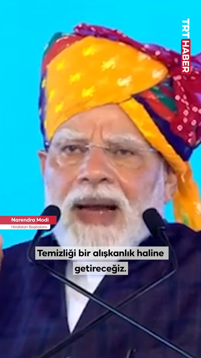 Hindistan 'temiz' bir gelecek hedefliyor. Hindistan Başbakanı Modi: Temizliği bir alışkanlık haline getireceğiz. Temizlik kültürümüzün bir parçası olacak.