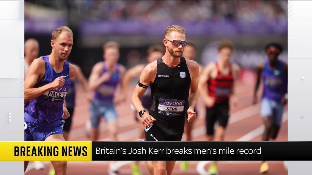 British runner Josh Kerr breaks world record for mile which had stood for 27 years 📺 Sky 501, Virgin 602, Freeview 233 and YouTube