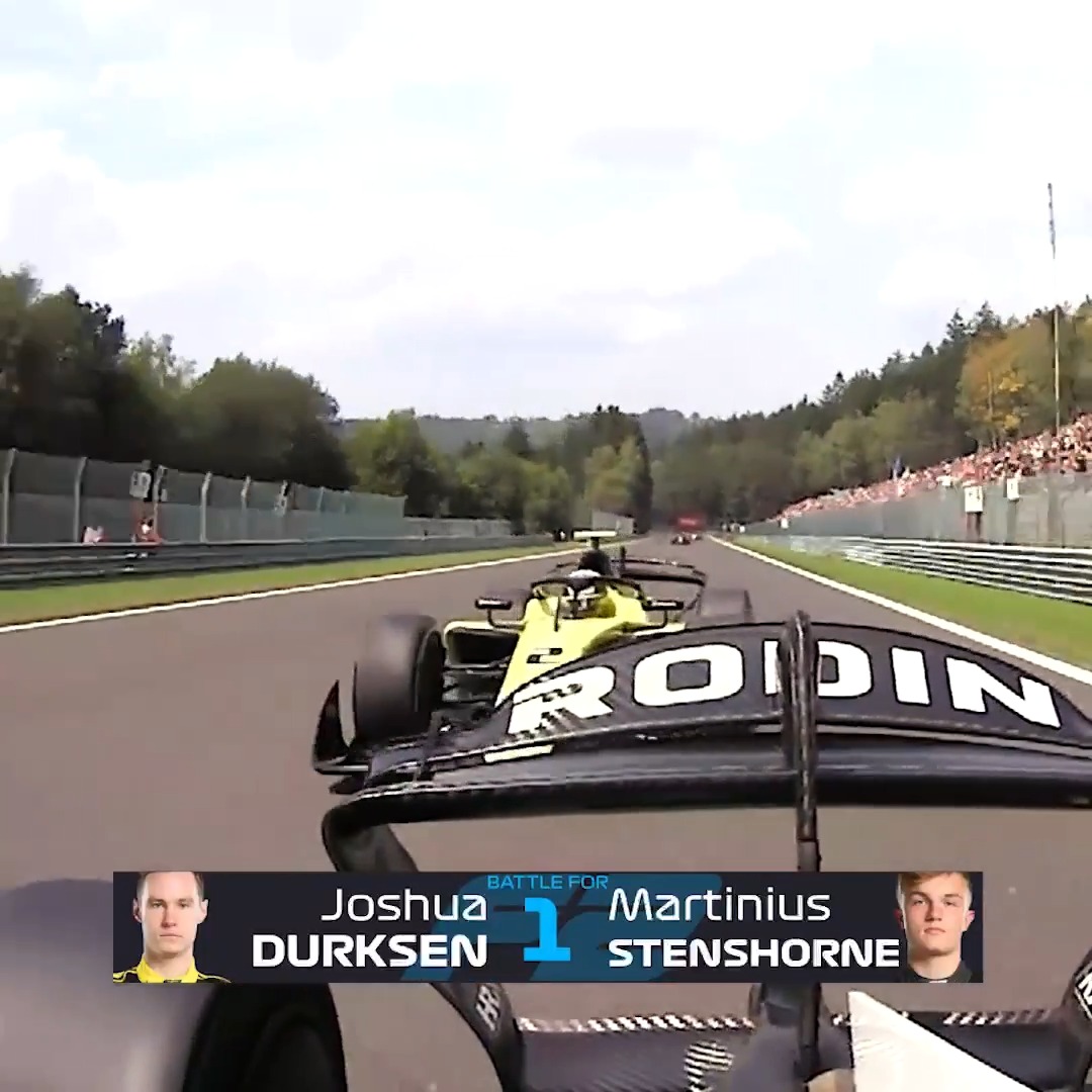 Durk on the charge 🚂 The move that took Joshua Dürksen 🇵🇾 back to the top step on an F2 podium 🥇 #F2 #BelgianGP