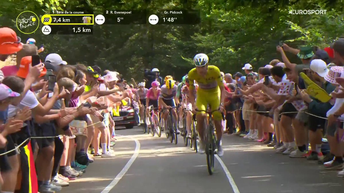 Es de sangre caliente ❤️‍🔥 Pogacar abre gas y Vingegaard no tiene respuesta. #TDF2026 #LaCasadelCiclismo