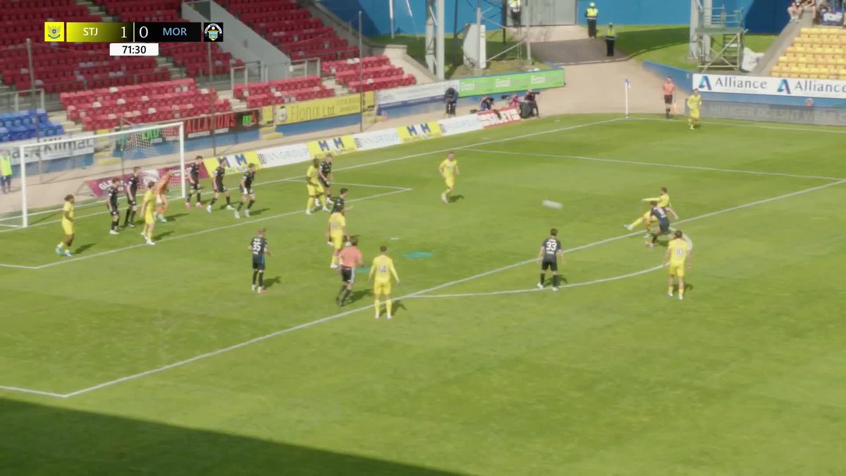 Reece McAlear doubles St. Johnstone FC's lead in spectacular fashion 👏 What a volley to make it 2-0 against Greenock Morton 🔵 #PremierSportsCup