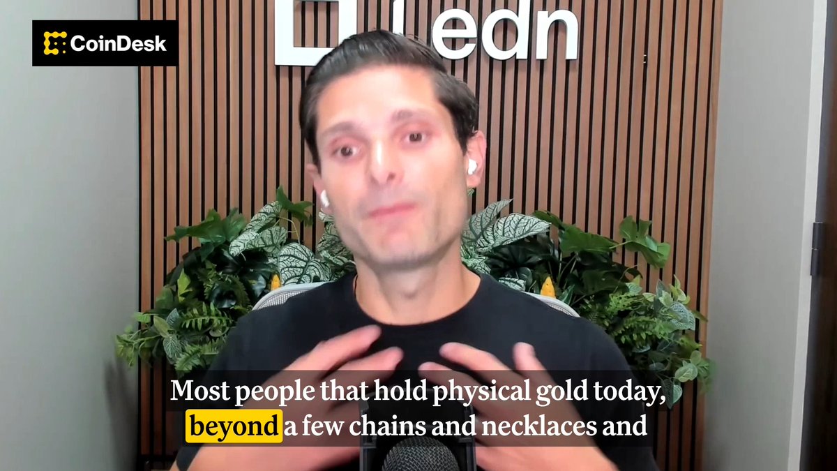 🎥 Mauricio Di Bartolomeo, founder of Ledn, says investors are rotating from gold back into bitcoin as market conditions shift. He argues physical gold is difficult to move and borrow against, while tokenized gold offers many of the same benefits in a more efficient, digital format.