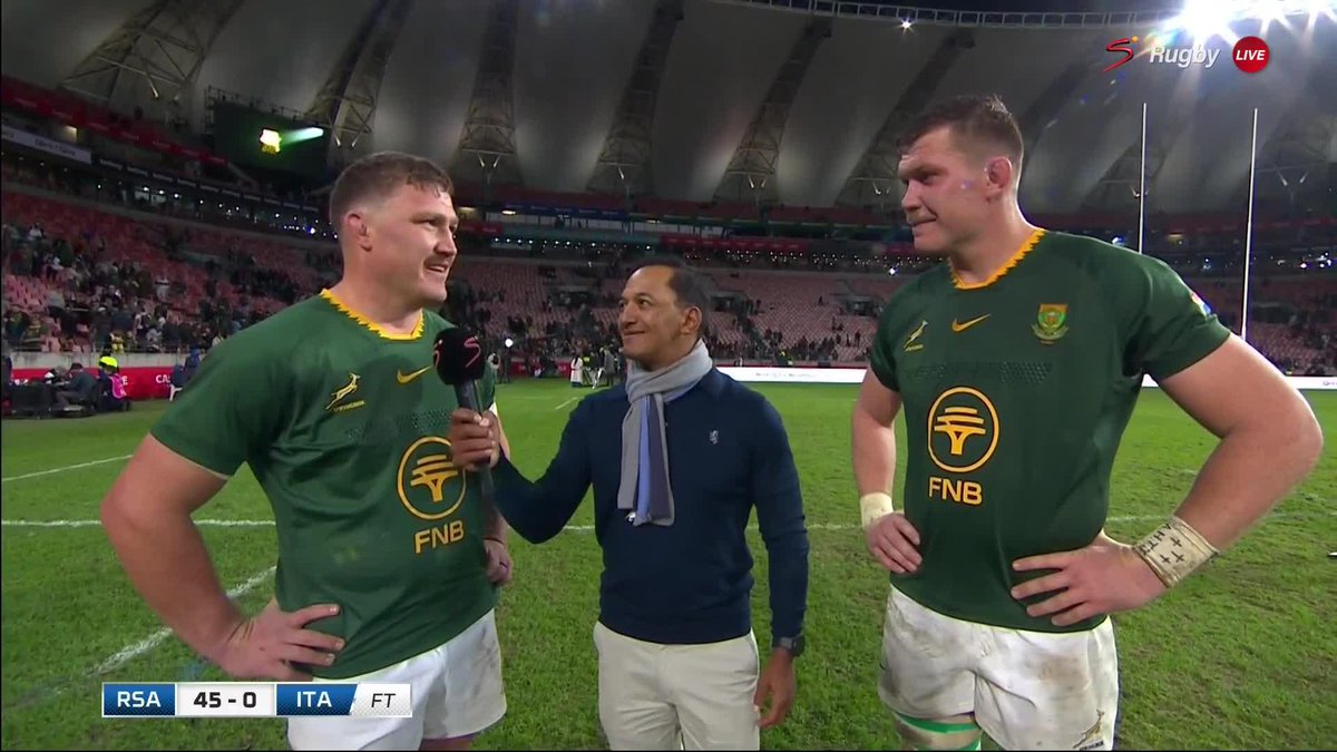 WIESE BROTHERS Yes, there are two of them 💪🏽 RSA 7 - 0 Wales 8 minutes #RSAvWAL #Springboks