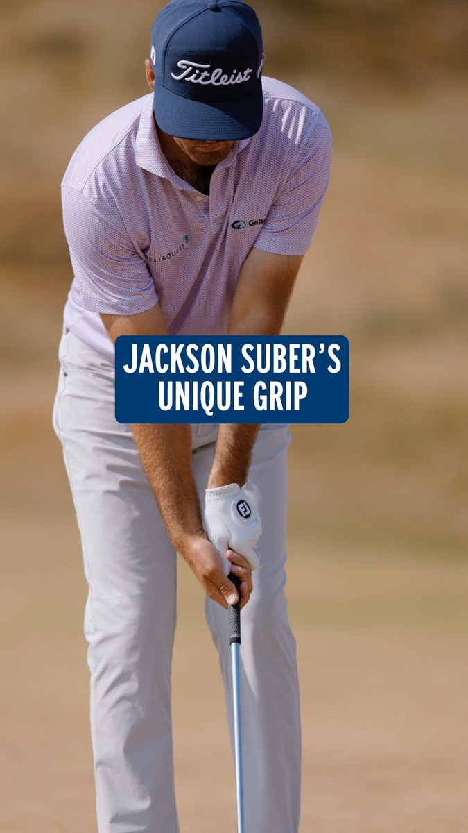 Jackson Suber is contending at his first Open Championship with an extraordinary grip 👀