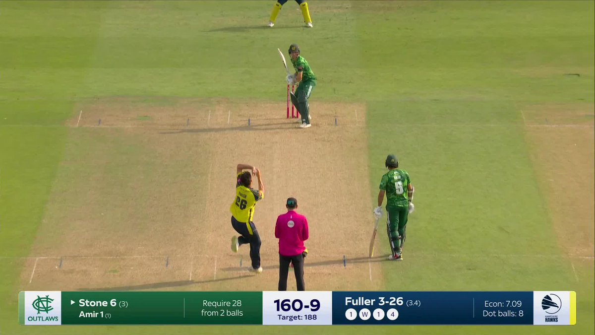 Sealed in style 🎳 James Fuller's excellent slower ball ends the Notts innings and seals Hampshire Hawks' place in the Vitality T20 Blast final 👌