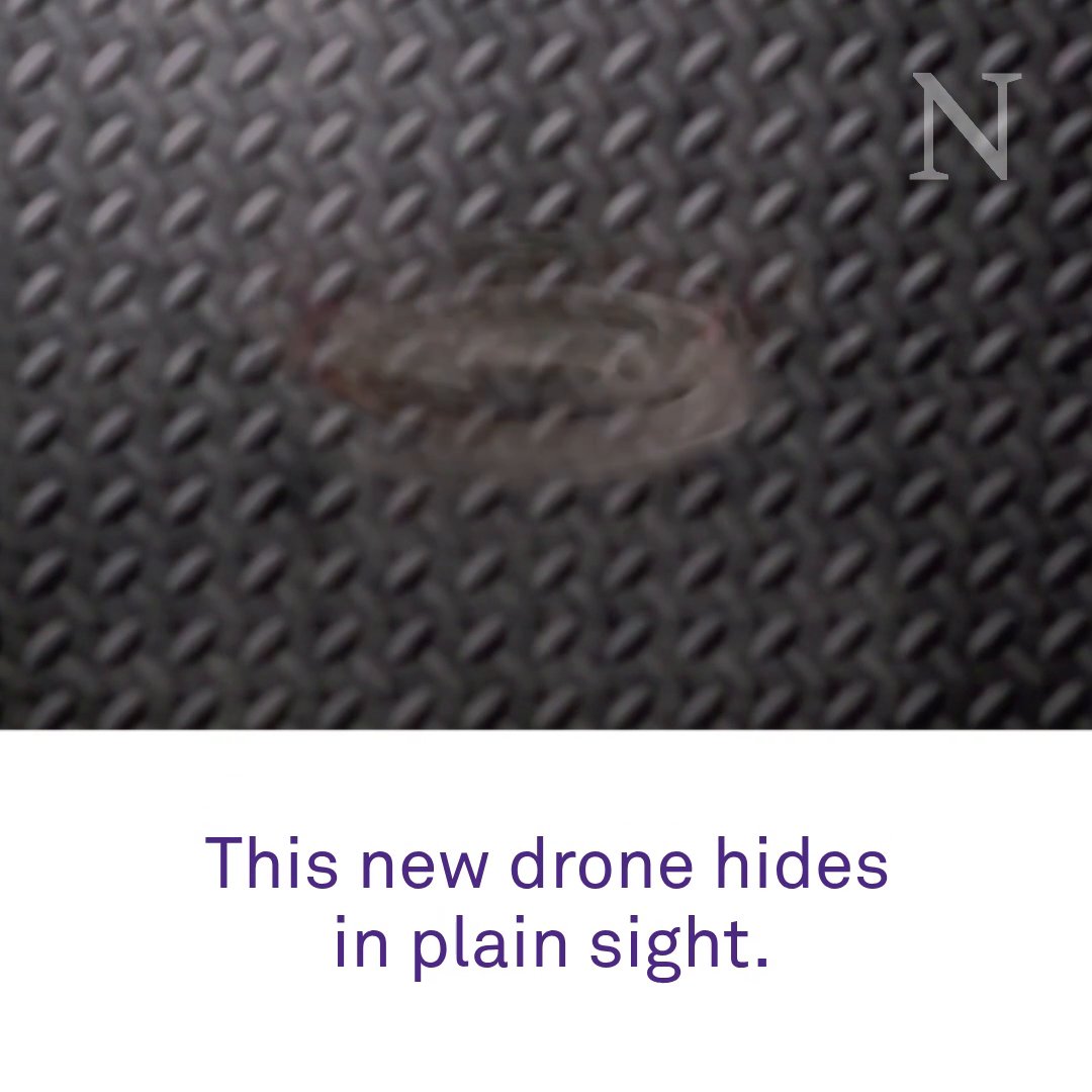This new spinning drone hides in plain sight 🫣 Northwestern Engineering researchers designed a drone that uses "motion blur" to change how people—and many animals—see it.