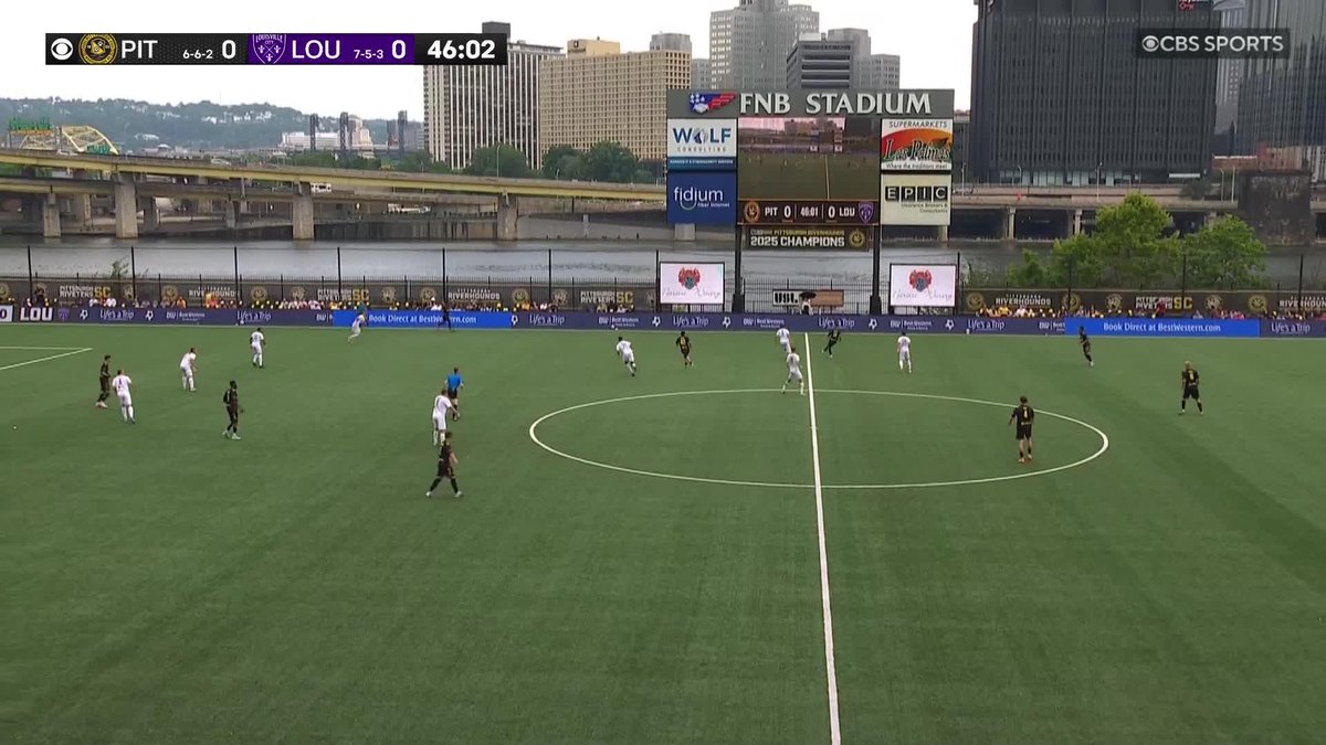CAN YOU BELIEVE IT? Trevor Amann completes the FASTEST hat trick in Pittsburgh Riverhounds SC history 🤯 #USLonCBS | Best Western Hotels & Resorts