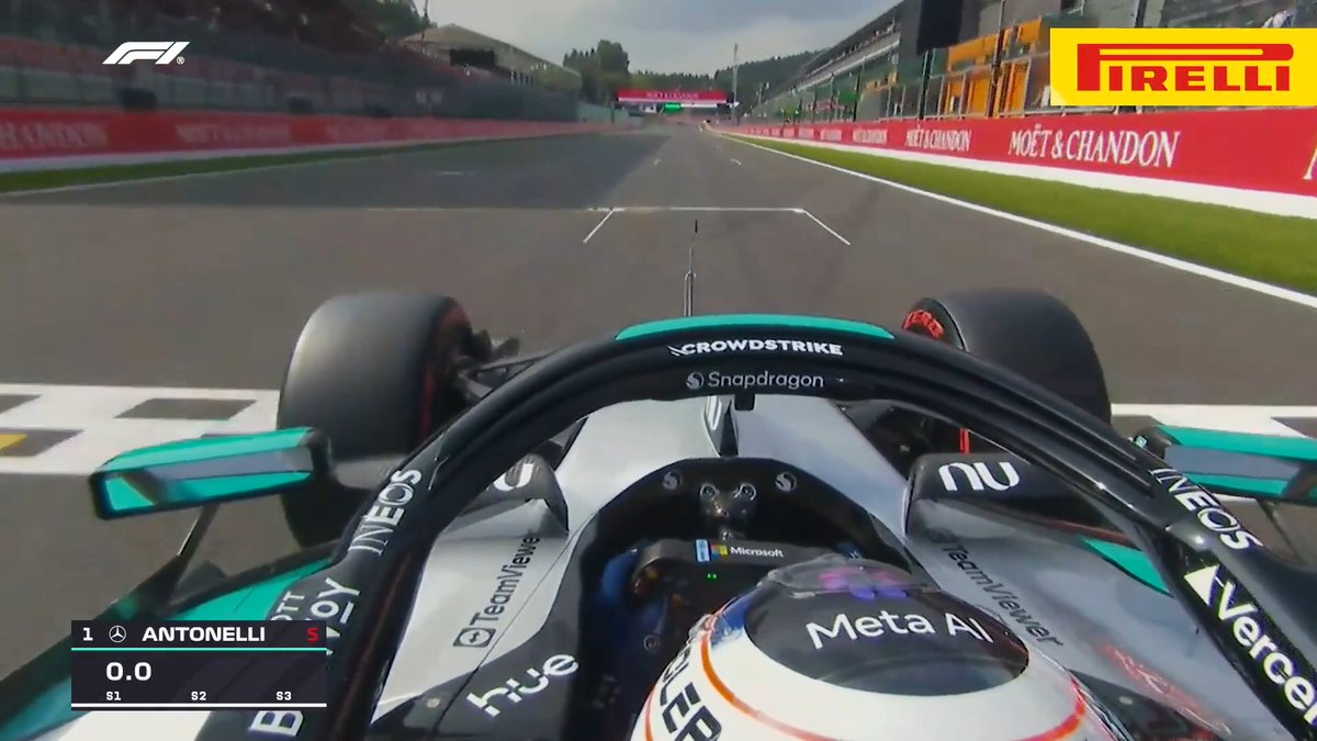 It’s the longest and most scenic track on the F1 calendar 🤩 Take in every high-speed twist and turn from Kimi Antonelli’s sensational pole lap around Spa ⏱️ #F1 #BelgianGP Pirelli Motorsport