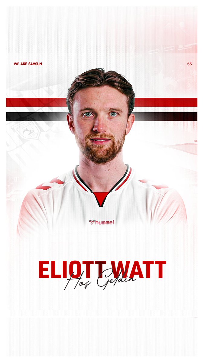 Samsunspor ailesine hoş geldin Elliot Watt! 💪 Birlikte nice başarılara! 🔴⚪️ #Samsunspor #AtatürklüArma #ElliotWatt