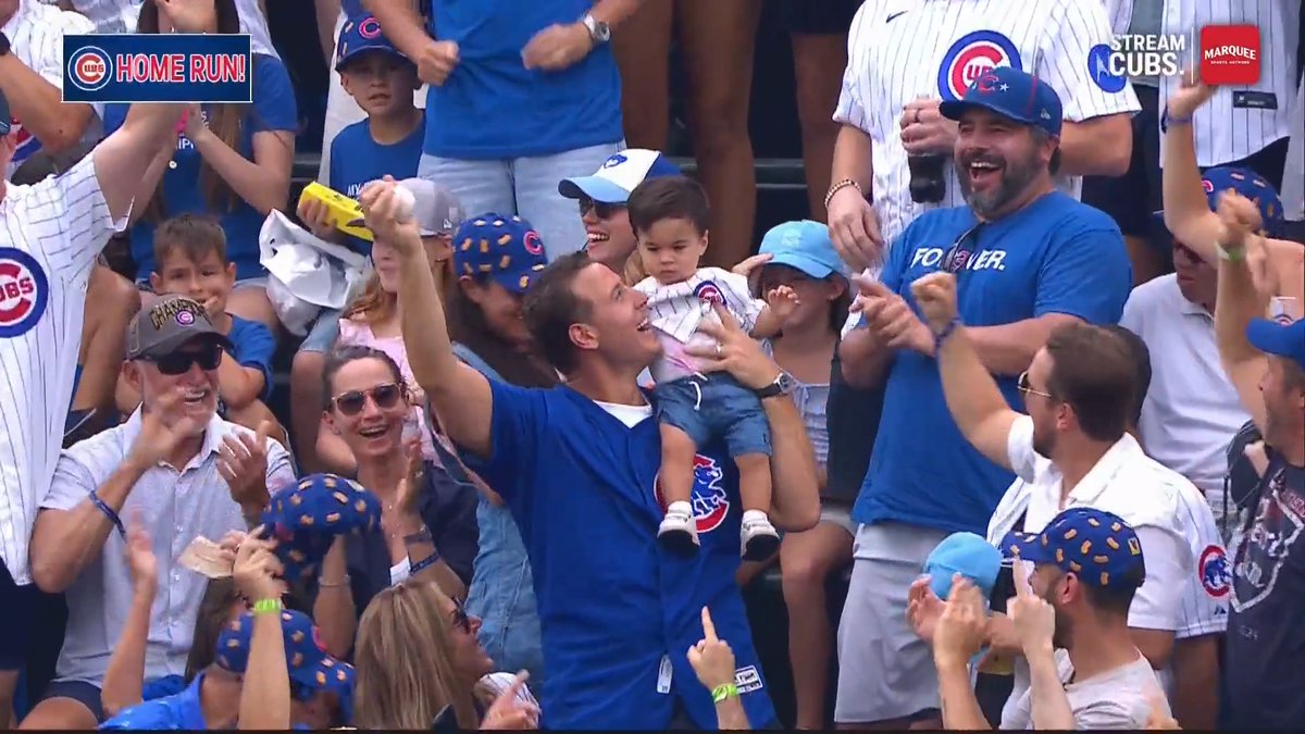 Michael Busch hit a homer into the bleachers ... Anthony Rizzo got the ball!
