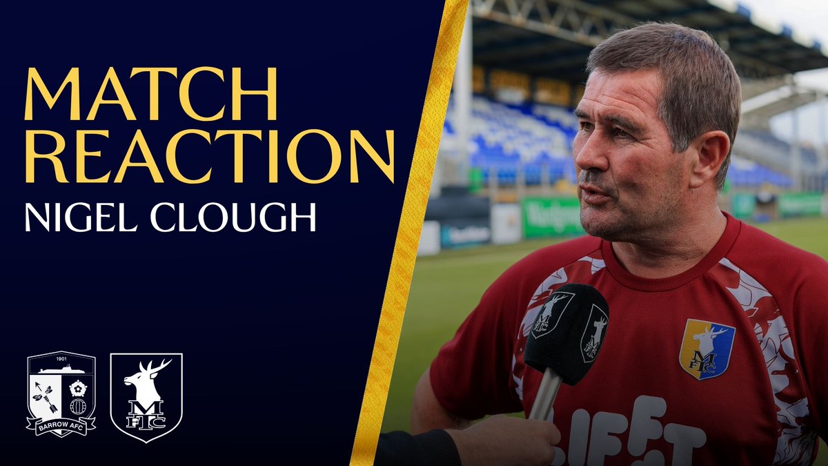 🗣️ Hear from manager Nigel Clough following today's second pre-season friendly away to Barrow. #Stags 🟡🔵