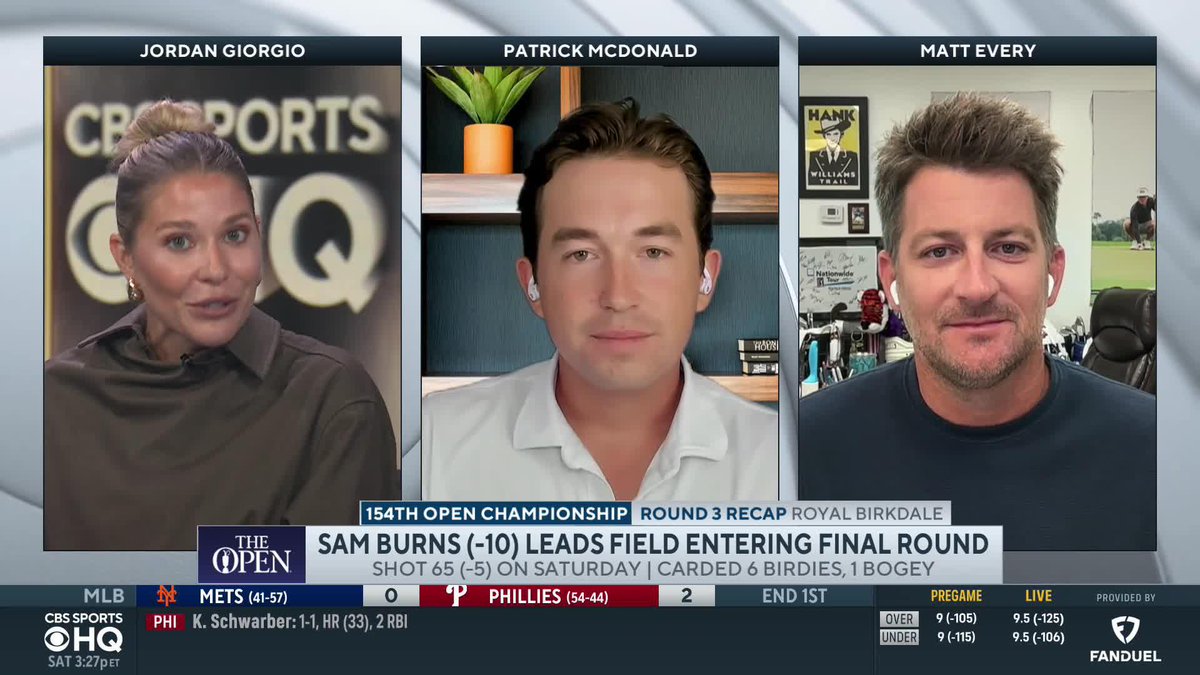"It feels like this has been a long time coming for Sam Burns." - Patrick McDonald Sam Burns is seeking his first major title on Sunday at The Open Championship.