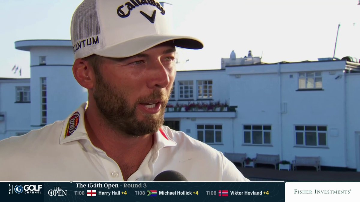 Sam Burns is on the cusp of his first major title after a third-round 65 to lead by two 🏆👀 As he describes to Todd Lewis, life has been far from the normal routine for him and his family leading up to The Open.