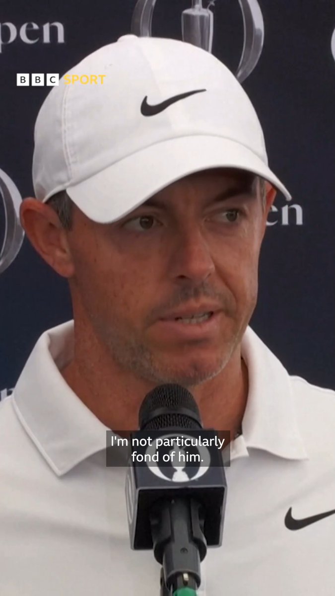 🗣️ “I’m not particularly fond of him” 😬 Rory McIlroy speaks about Bryson DeChambeau’s behaviour, after he received a two stroke penalty in The Open’s second round, describing it as “performative” and “for attention”.