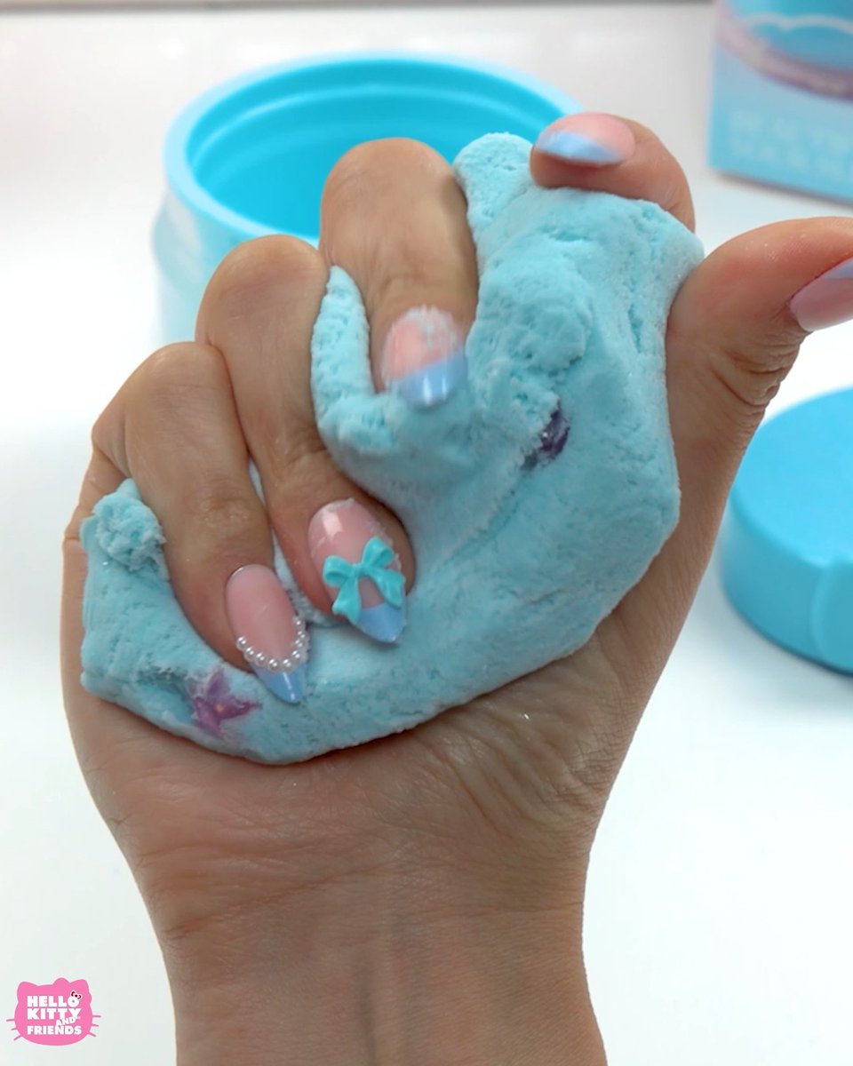 Unbox Cinnamoroll Gui Gui slime with all its cute features and relaxing ASMR sounds on the on the Hello Kitty and Friends YouTube channel ✨🧁