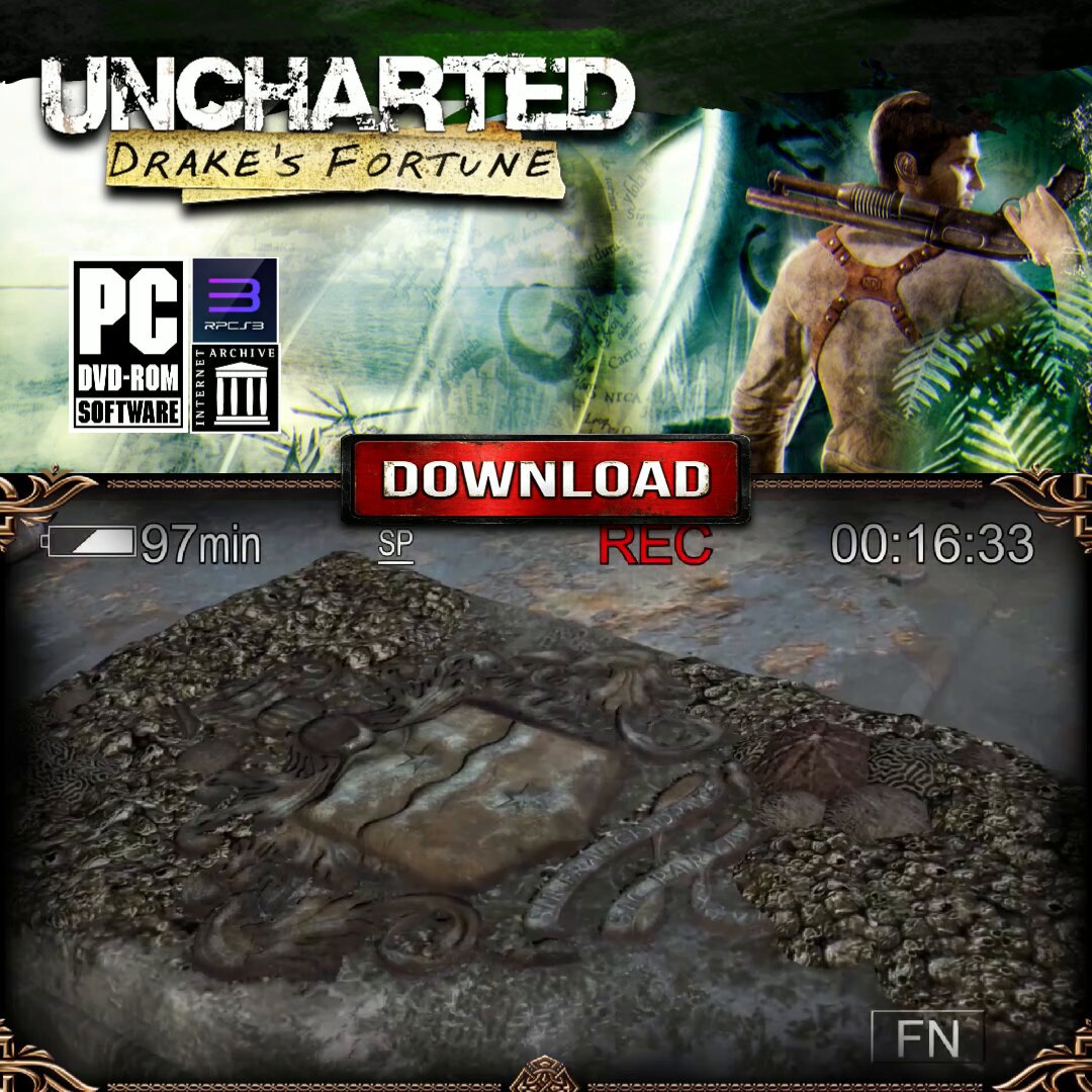 Heres a big one for you guys! Uncharted: Drakes Fortune (2007) PC! [Download Below] Playable on PC with enhancements via this updated RPCS3 build with community patches! Available on the internet archive! It features unlocked FPS support, graphical enhancements like increased draw distance, and 4K resolution! Optional cheats are included, infinite ammo, health, and enabling the dev console! Enjoy!