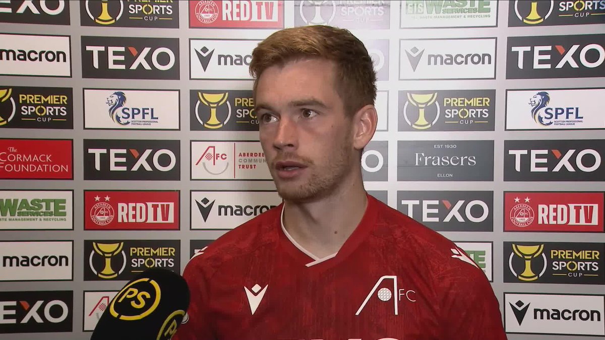 🔴 Aberdeen FC's Connor Ronan speaks after a Player of the Match display against Queen's Park "It's nice to be playing higher up the pitch again" 🗣️ #PremierSportsCup