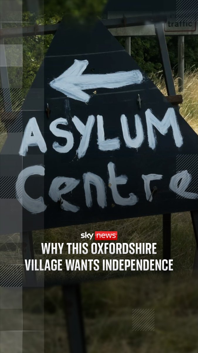 Residents of a small Oxfordshire village are fighting back against government plans to open a large asylum seeker site nearby. In a hugely significant move, locals in Piddington have voted in favour of holding a referendum to declare independence from the UK. Sky's Tom Cheshire visits Piddington in Oxfordshire, where a proposed asylum accommodation centre has some locals campaigning for independence