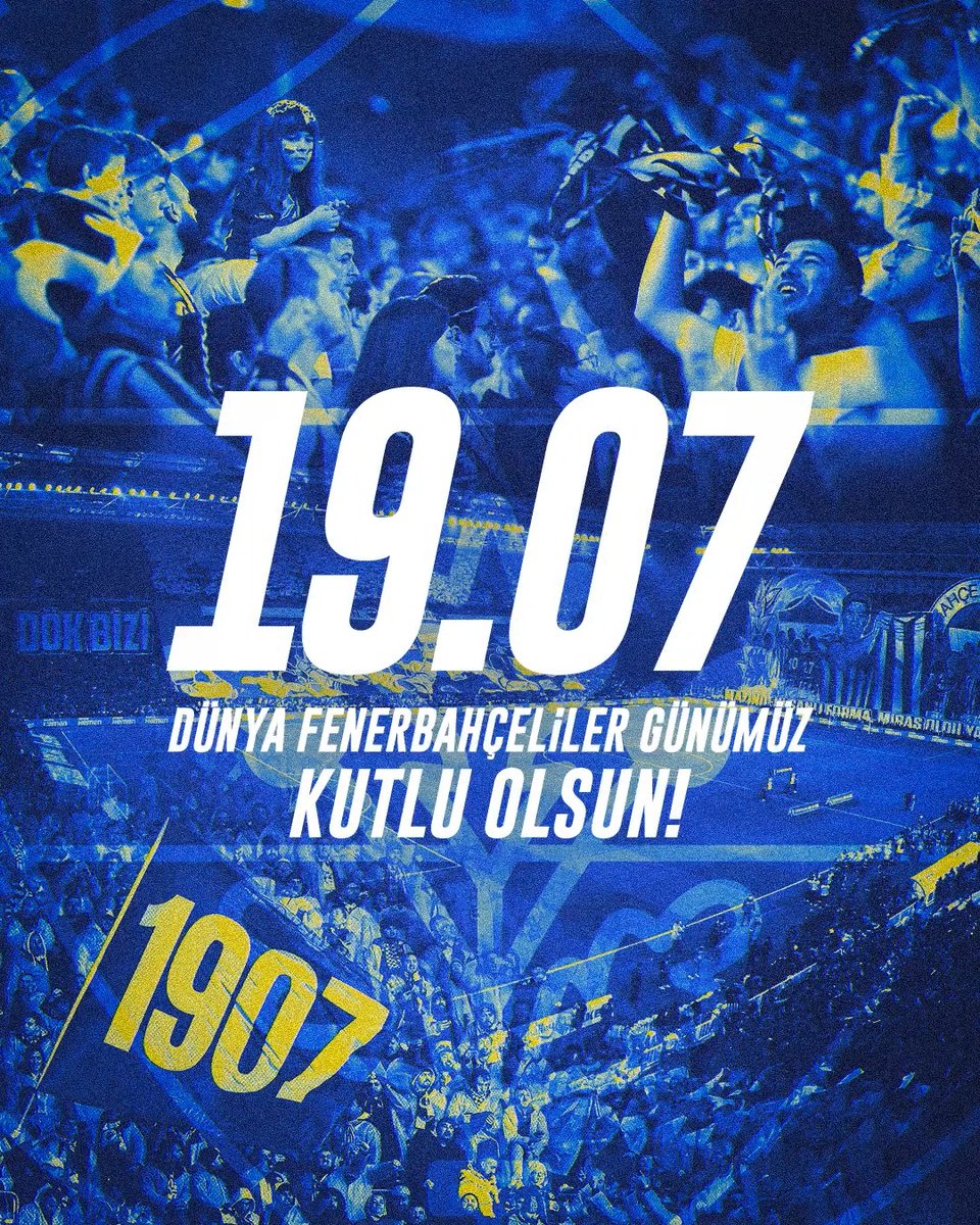 Dünyanın dört bir yanında aynı sevdaya gönül vermiş, sarı ve laciverti yan yana görünce kalbi heyecanla atan milyonların günü… 19 Temmuz Dünya Fenerbahçeliler Günümüz kutlu olsun. 💛💙
